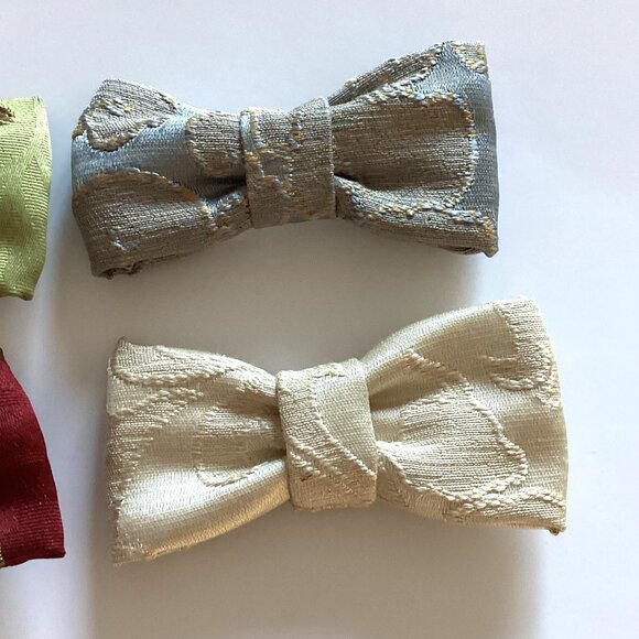 4 NWOT Handmade Women's Girls Hair Bows With Clips Brides Accessories Formal - Picture 3 of 7